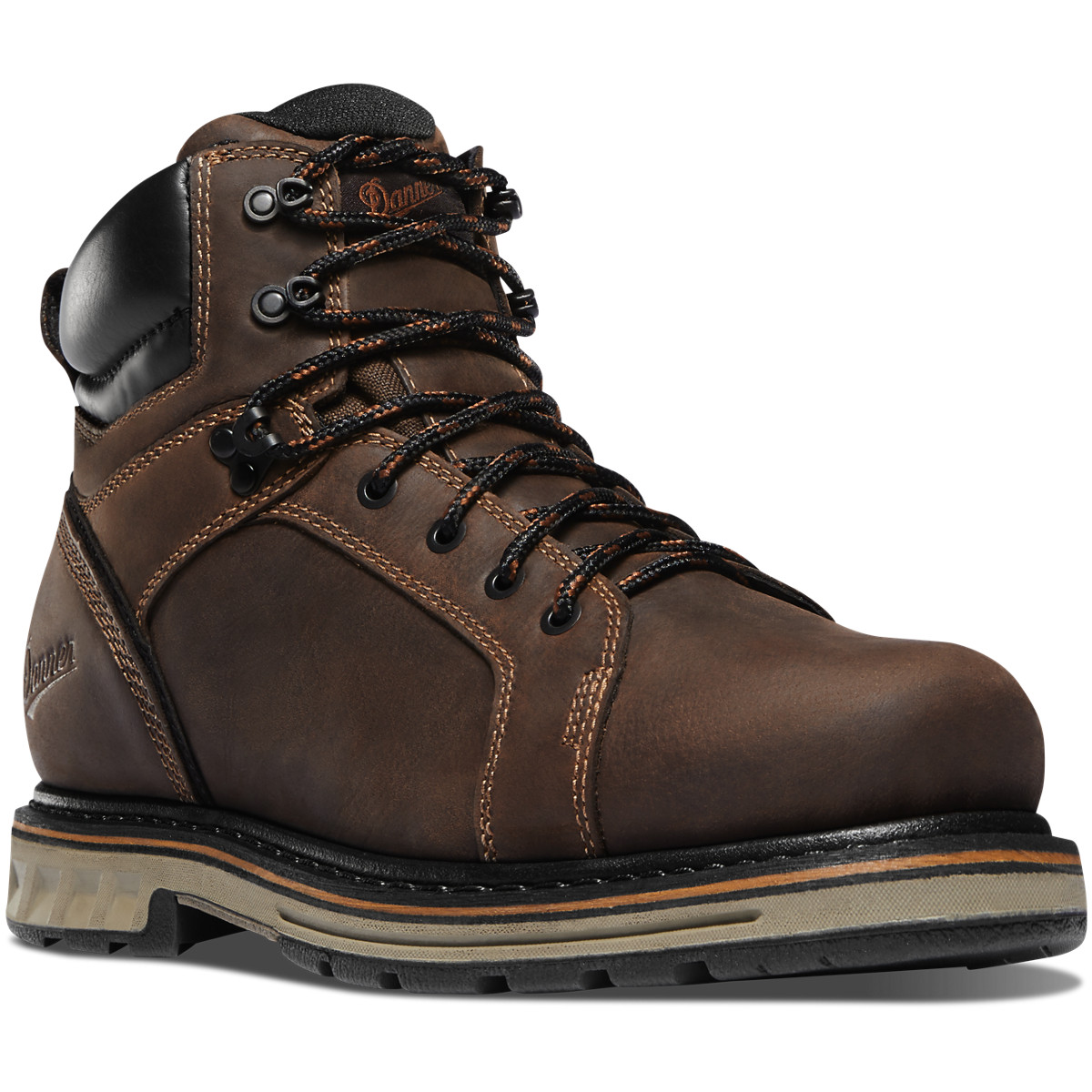 Botas De Trabajo Danner Hombre Mexico - Steel Yard 6 Marrom Oscuro - OHXSV5638